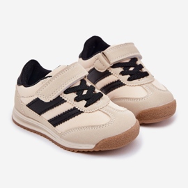 Scarpe sportive con sneaker per bambini con beige 1