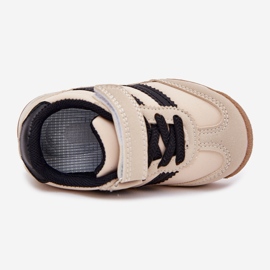 Scarpe sportive con sneaker per bambini con beige 2