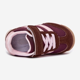 Scarpe sportive per le scarpe da ginnastica per il velcro marrone 2