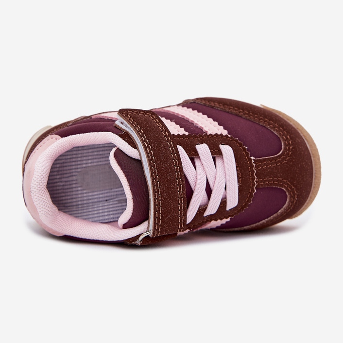 Scarpe sportive per le scarpe da ginnastica per il velcro marrone 2