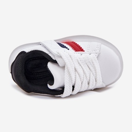 Scarpe da sneaker per bambini con una suola bianca e bianca luminosa 2