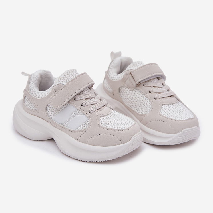Scarpe da ginnastica sneaker sneaker con velcro bianco bianca 1