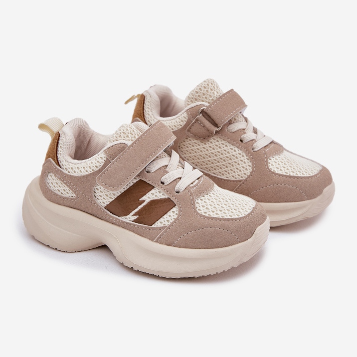Scarpe da ginnastica con sneaker con beige 1