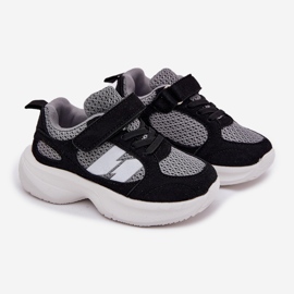Scarpe sportive per bambini a grigio nero 1