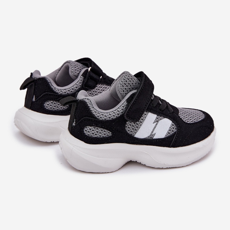 Scarpe sportive per bambini a grigio nero 2