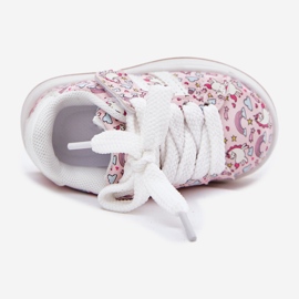 Scarpe sportive per ragazze con un motivo unicorno rosa 2
