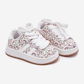 Scarpe sportive per ragazze con un motivo unicorno bianco 1