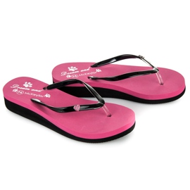 Mckeylor Ciabatte rosa con zeppa 1