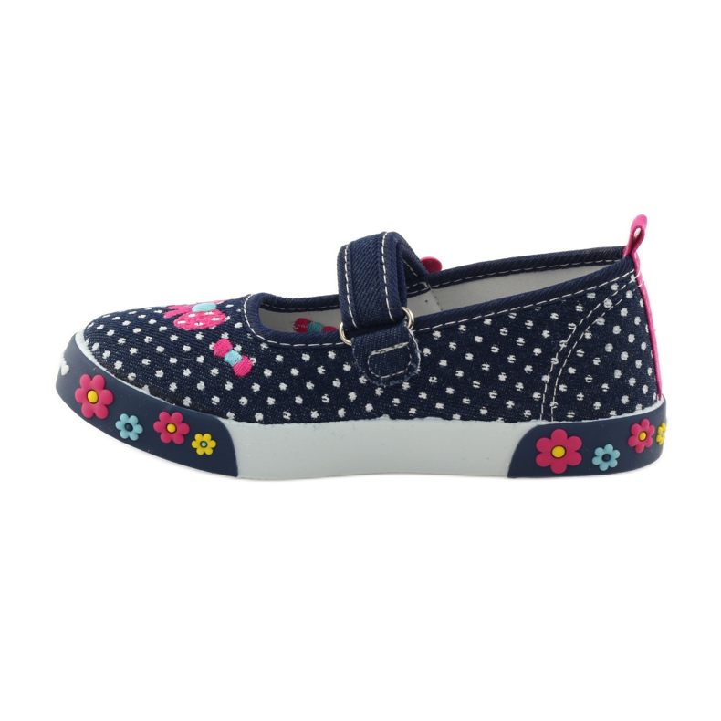 American Club Sneakers con sottopiede in pelle americana a pois blu navy rosa bianco 2