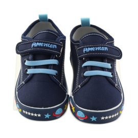 American Club Sneakers sneakers americane sottopiede in pelle blu navy blu bianco 4