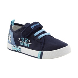 American Club Sneakers sneakers americane sottopiede in pelle blu navy blu 1