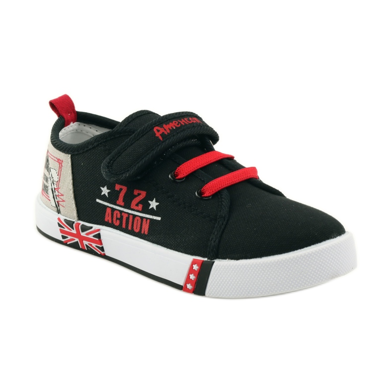 American Club Sneakers sneakers americane sottopiede in pelle rosso nero 1