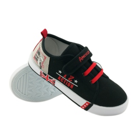 American Club Sneakers sneakers americane sottopiede in pelle rosso nero 3