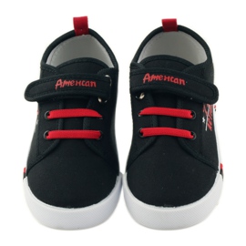 American Club Sneakers sneakers americane sottopiede in pelle rosso nero 4