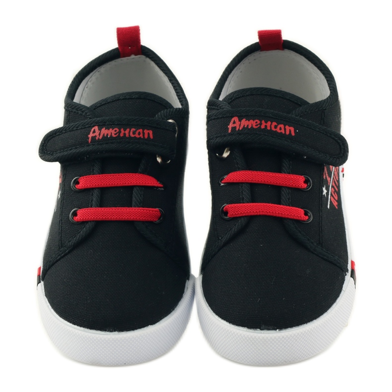 American Club Sneakers sneakers americane sottopiede in pelle rosso nero 4