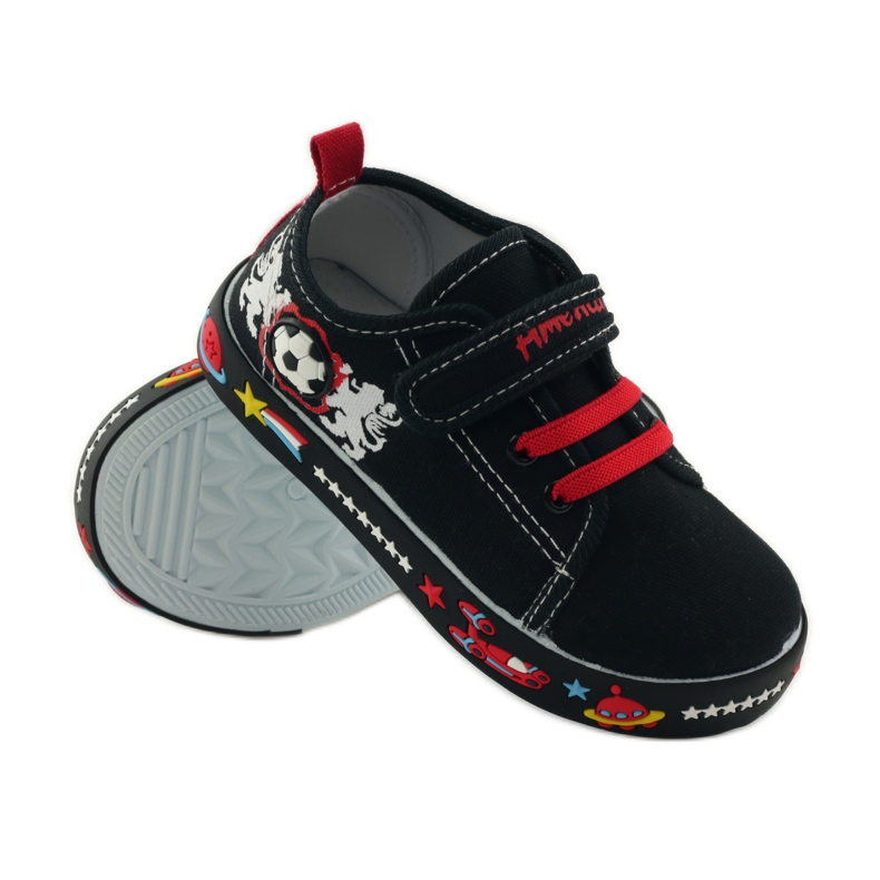 American Club Sneakers sneakers americane sottopiede in pelle rosso nero bianco 3