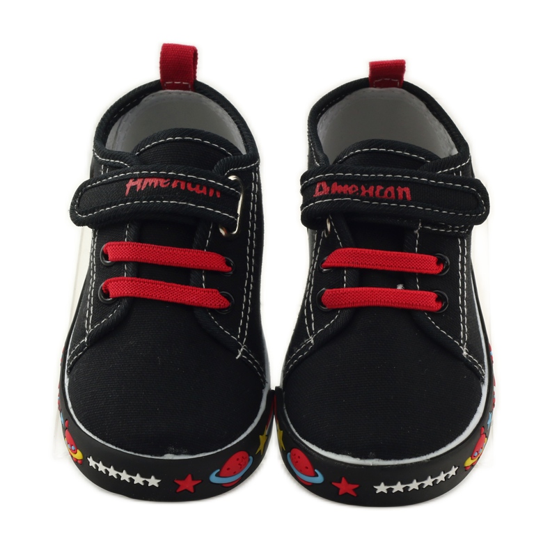 American Club Sneakers sneakers americane sottopiede in pelle rosso nero bianco 4