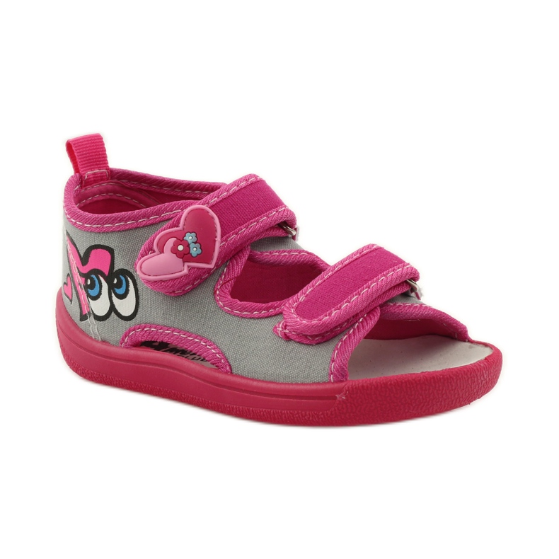 American Club Sandali con soletta in pelle americana rosa grigio 1