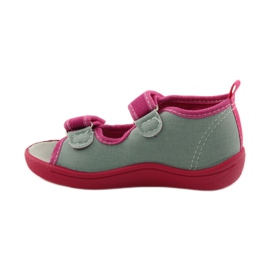 American Club Sandali con soletta in pelle americana rosa grigio 2