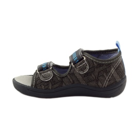 American Club Sandali con soletta in pelle americana grigio blu 2