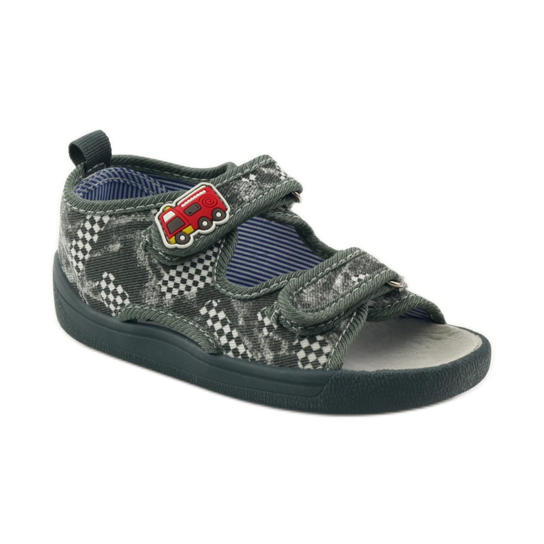 American Club Sandali con soletta in pelle americana grigio bianca 1