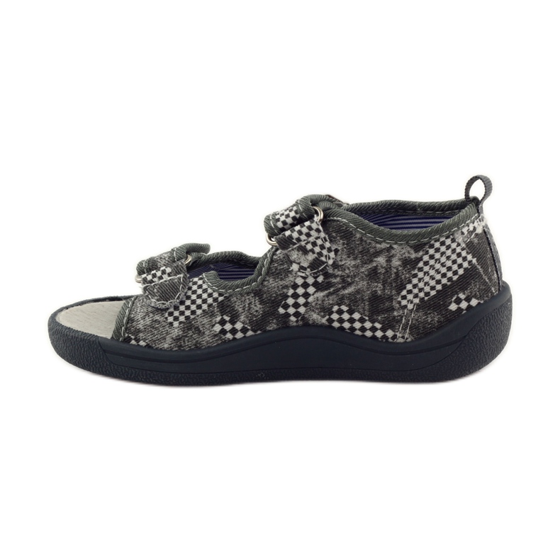 American Club Sandali con soletta in pelle americana grigio bianca 2