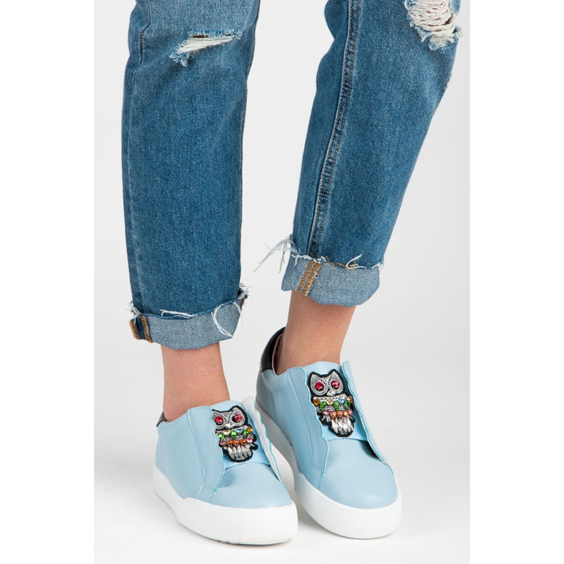 Vices Sneakers Slip-on Con Gufi blu 1
