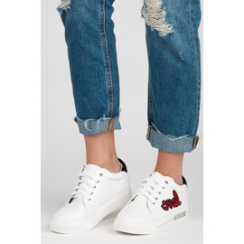 Vices Sneakers con lacci Love bianca rosso 1