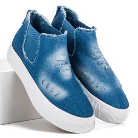 Seastar Slipons in denim sopra la caviglia blu 2