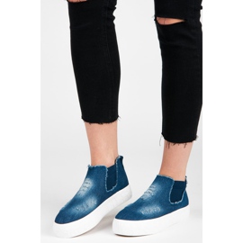 Seastar Il denim scivola sopra la caviglia blu 1