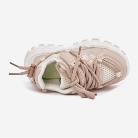 Scarpe sportive per bambini beige 2