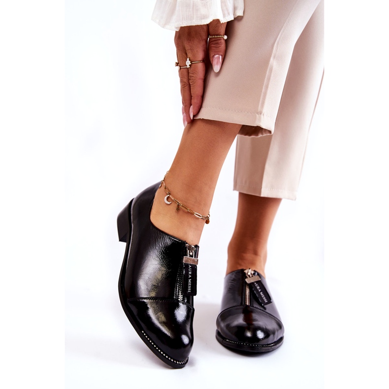 Scarpe da donna Laura Messi Varnished 2532 Black nero 1