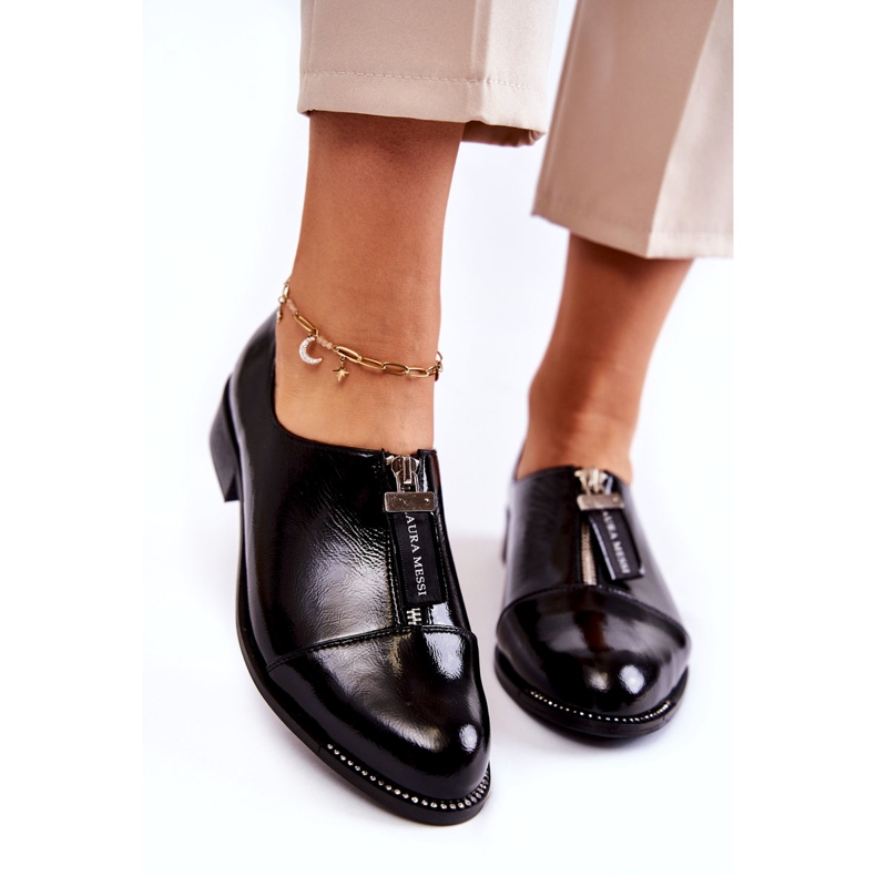 Scarpe da donna Laura Messi Varnished 2532 Black nero 2