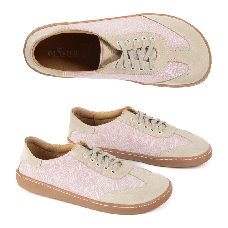 Scarpe da donna a piedi nudi da donna Olivier Eliza Pink Flowers rosa 1