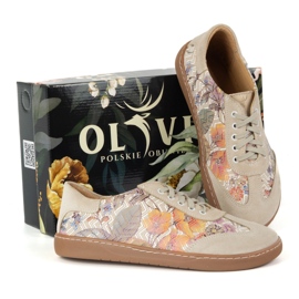 Scarpe da donna a piedi nudi da donna Olivier Eliza Beige Flowers 2
