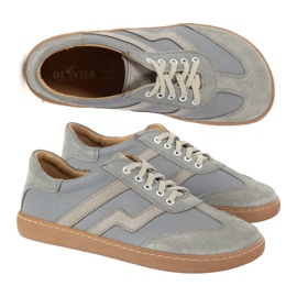Scarpe in pelle da donna a piedi nudi Olivier Eliza Grey grigio 1