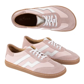 Scarpe in pelle da donna a piedi nudi Olivier Eliza Pink rosa 2