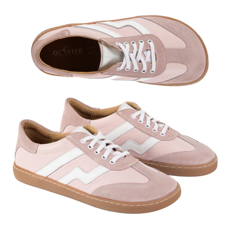 Scarpe in pelle da donna a piedi nudi Olivier Eliza Pink rosa 2