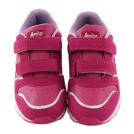 American Club Sottopiede sportivo in pelle da jogging americano rosa 4