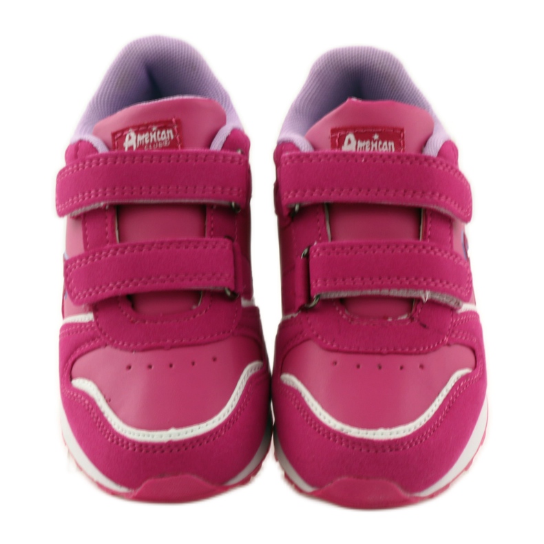 American Club Sottopiede sportivo in pelle da jogging americano rosa 4