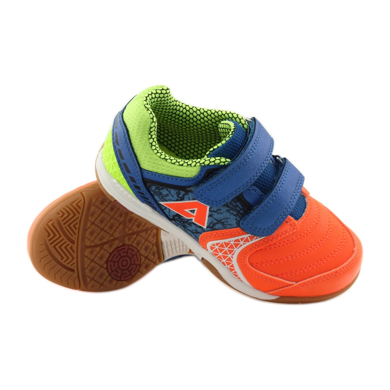 Sneakers indoor American Club ADI 170620 arancione, blu, verde arancia bianco 3