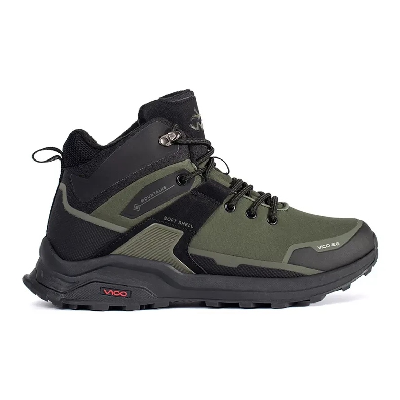 Vico Scarpe da trekking da uomo nero verde 1