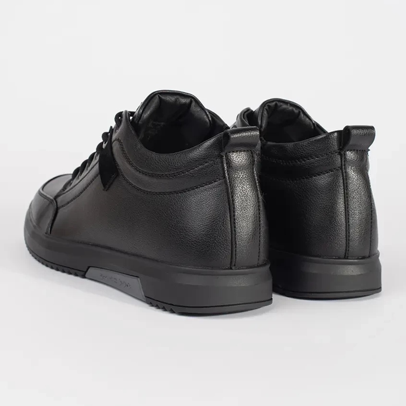 Scarpe legate da uomini neri nero 1