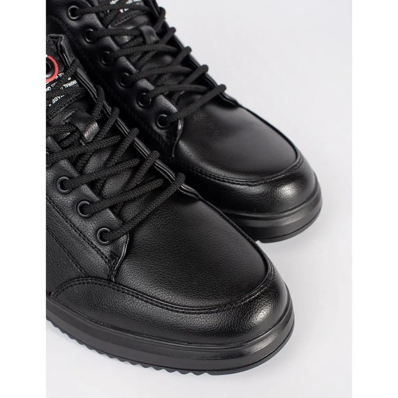 Scarpe legate da uomini neri nero 2