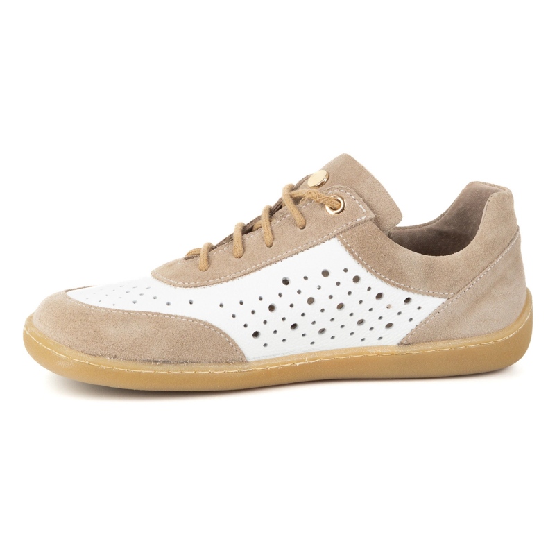 Olivier Sneaker minimaliste da donna a piedi nudi 1769Pol perforato bianco 2