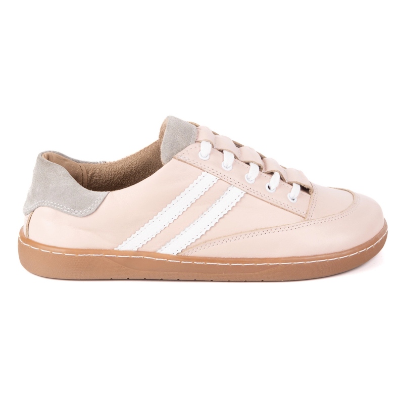 Sneaker Kaia Olivier da donna a piedi nudi - scarpe anatomiche in pelle rosa in polvere 1
