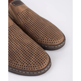Mocassini openwork maschi marrone 1