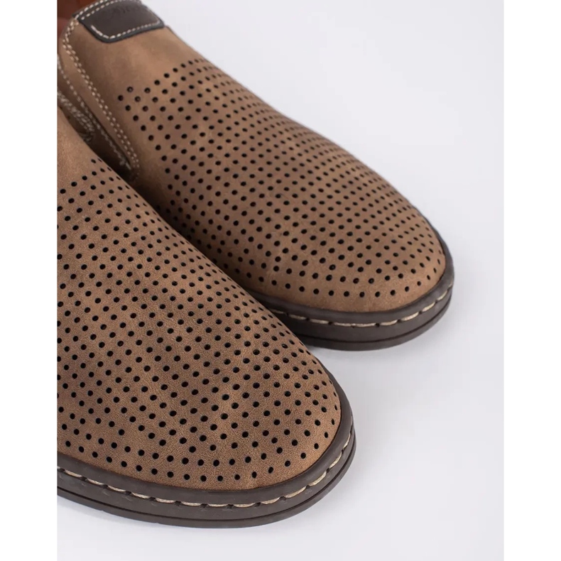 Mocassini openwork maschi marrone 1