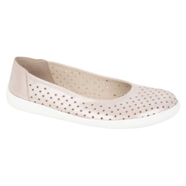 Olivier Pompe minimaliste femminili a piedi nudi slip -in 1771Pol Pink Satin Perforation rosa 1