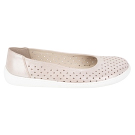 Olivier Pompe minimaliste femminili a piedi nudi slip -in 1771Pol Pink Satin Perforation rosa 2